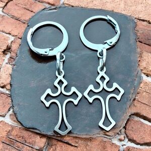 🆕 Cross Dangle Earrings Stainless Steel